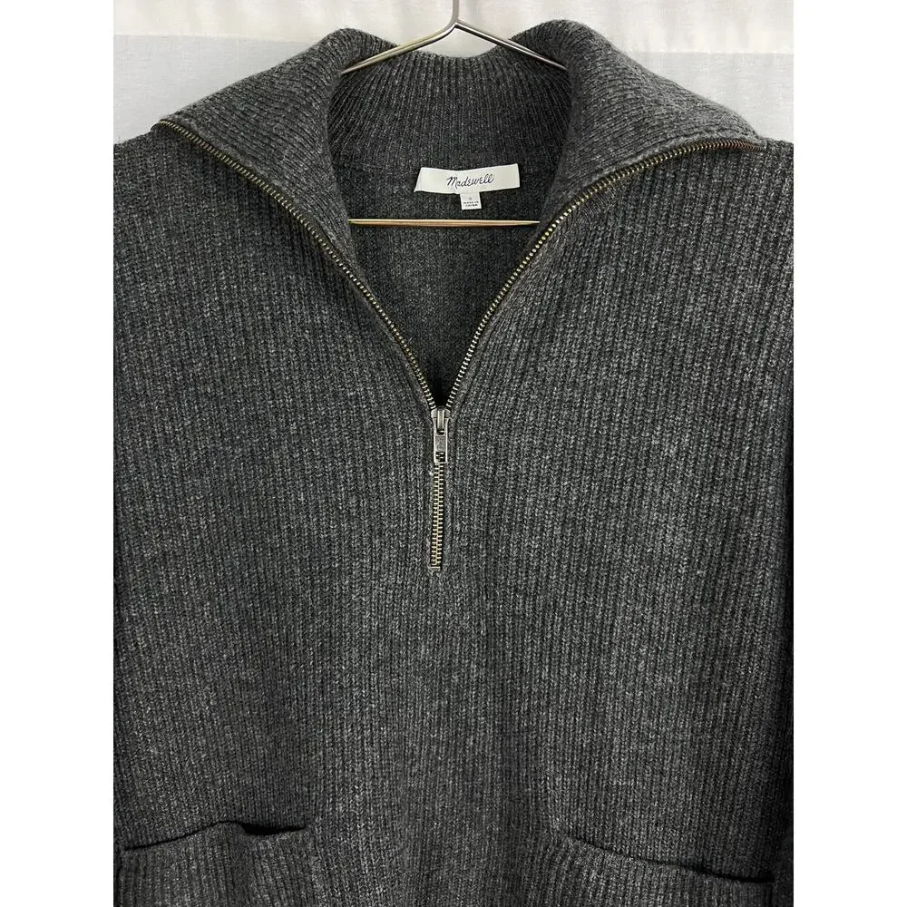Madewell Sweater Glenbrook Half Zip Pullover English Countryside Cozy Autumn - Picture 2 of 6